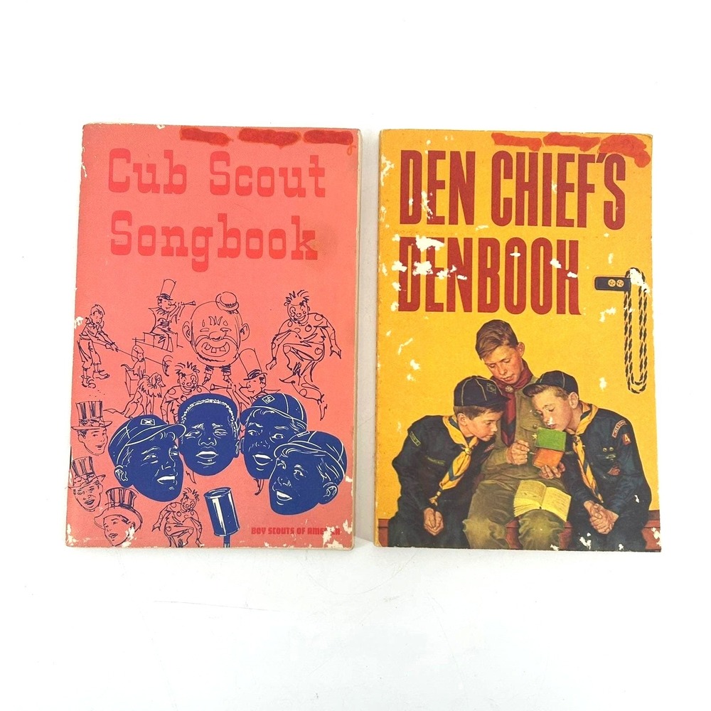 Vintage Boy Scouts of America Cub Scout Songbook 1969 & Den Chiefs Denbook 1972